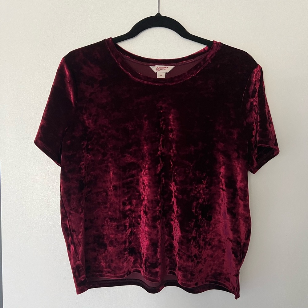 Crushed Red Velvet Crop Top